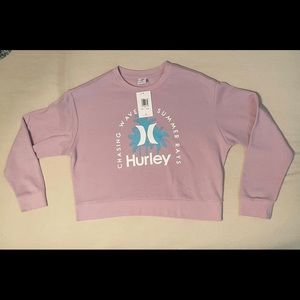 Hurley long cropped crew sweater